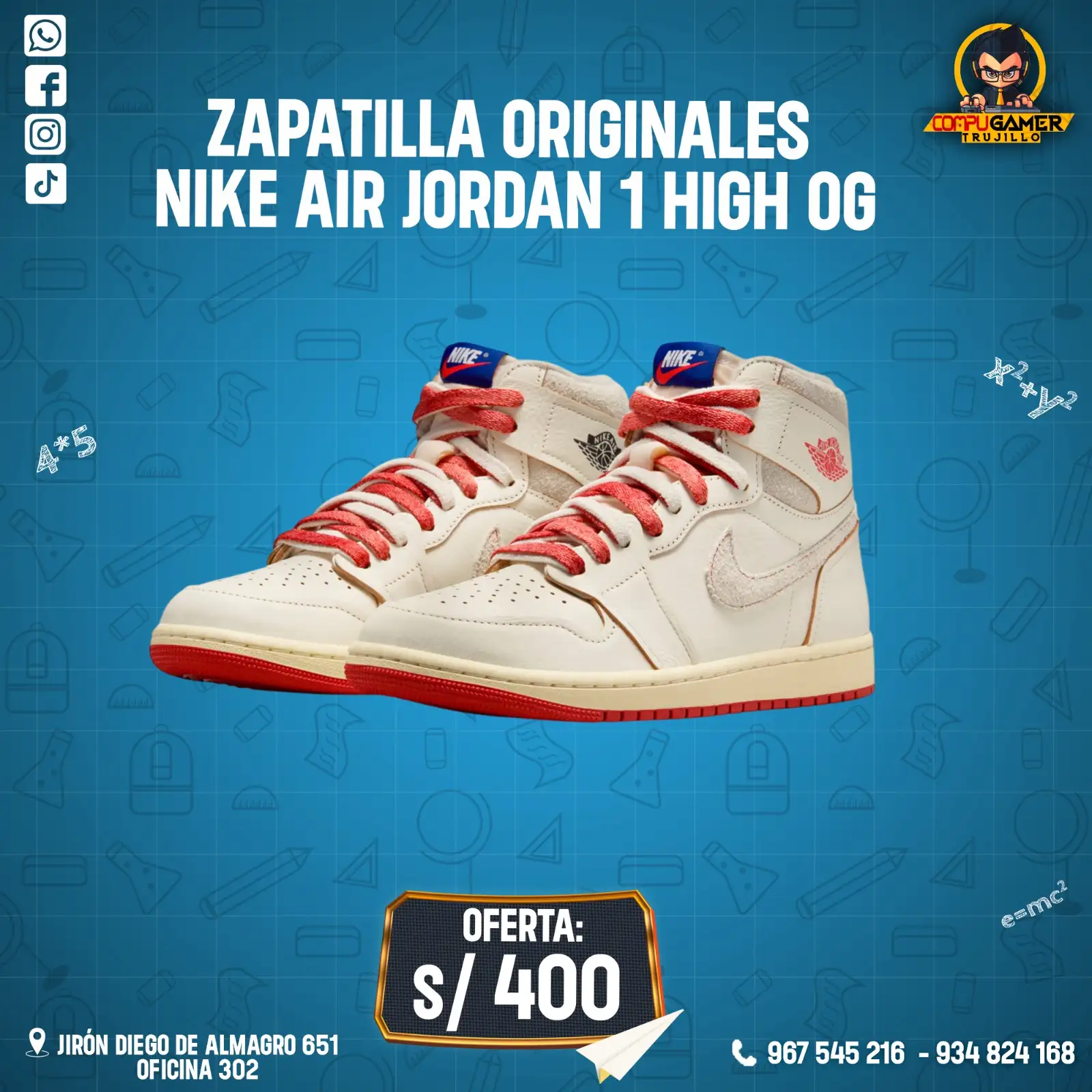 ZAPATILLAS ORIGINALES NIKE AIR JORDAN 1 HIGH 0G