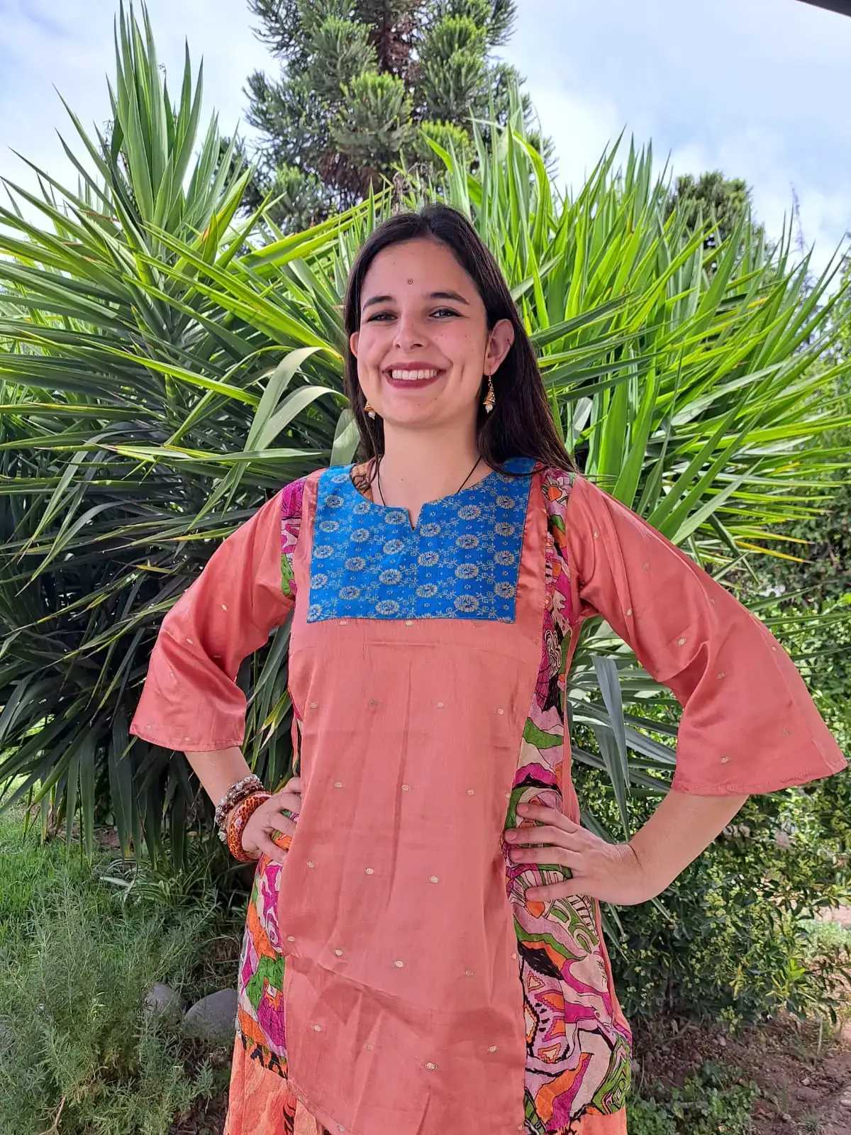 Blusa seda multicolor  2