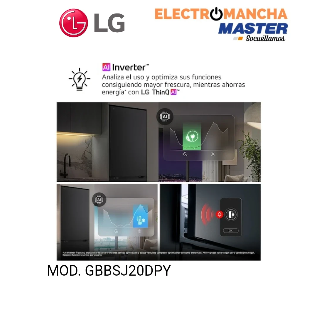 FRIGO COMBI LG GBBSJ20DPY INOX 2,03*60 CLASE D 5