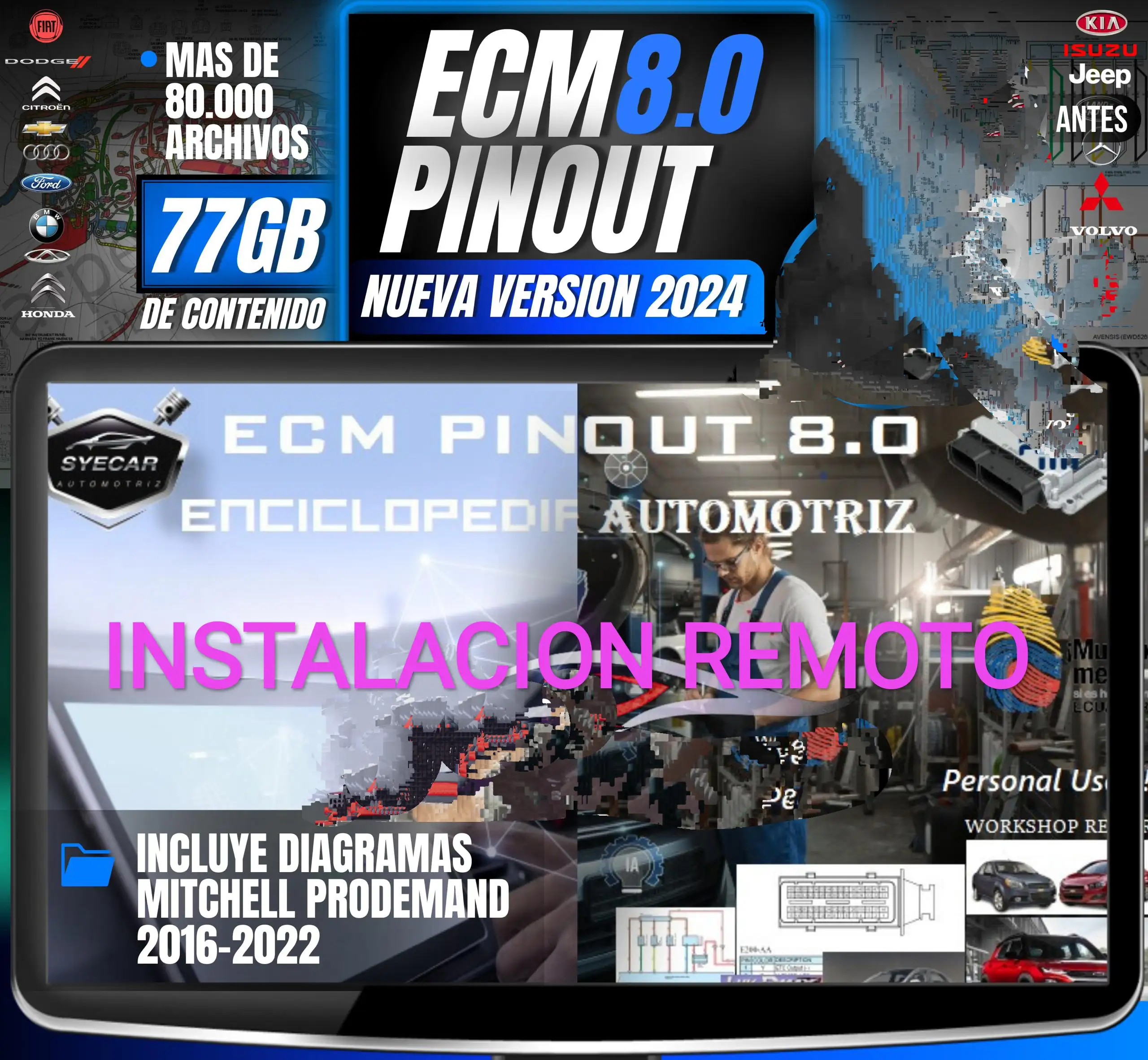 ECM PINOU 8.0 2024 INCLUYE MANUALES 