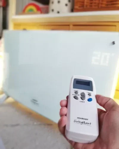 Vitroconvector Peabody Eléctrico Blanco Led PE-VQM20N Curvo 2000w 2