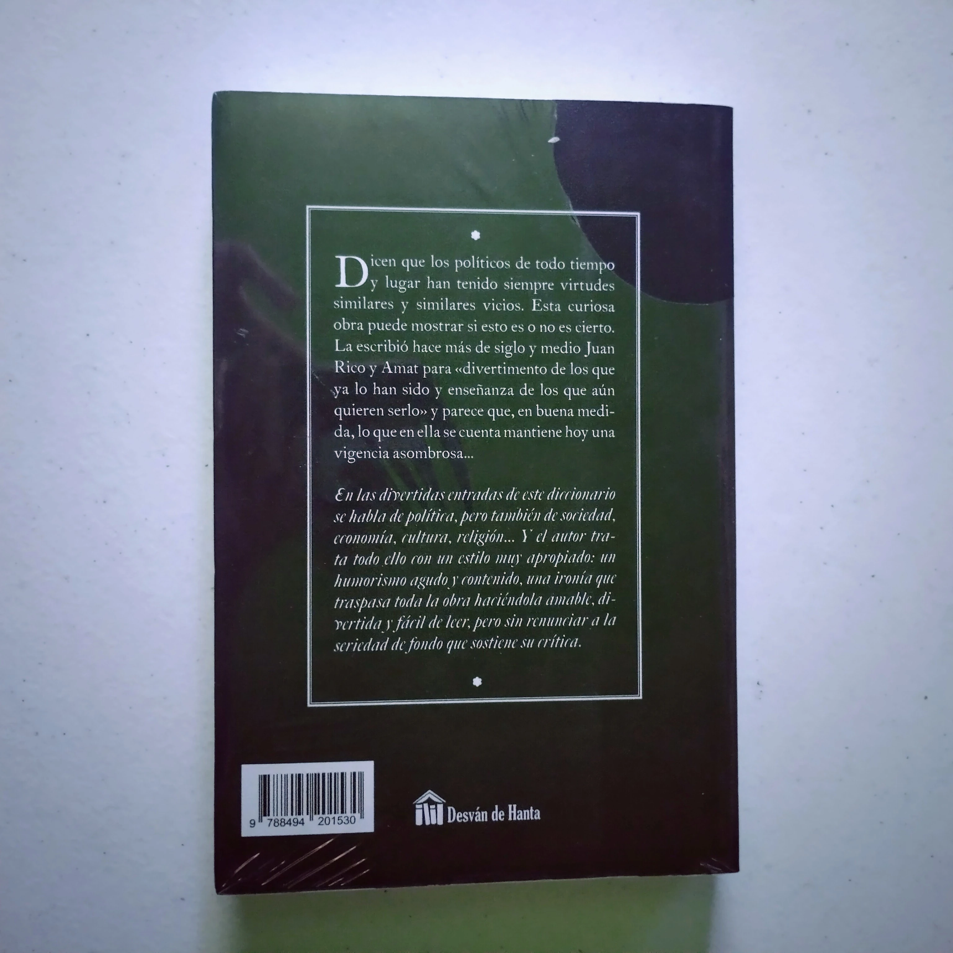 Diccionario de los políticos, Juan Rico y Amat, nuevo 2
