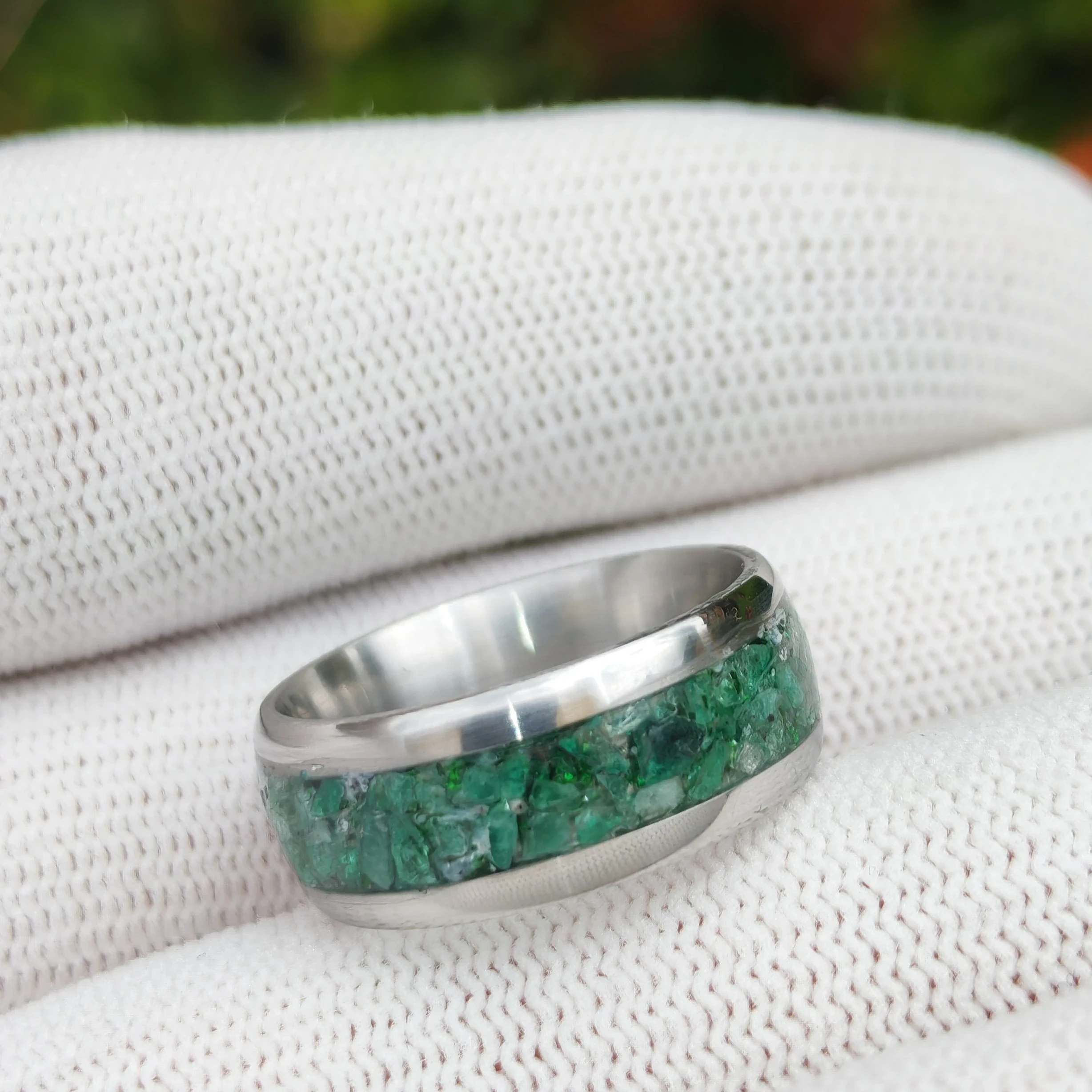 Anillo de Esmeraldas Naturales Genuinas  2