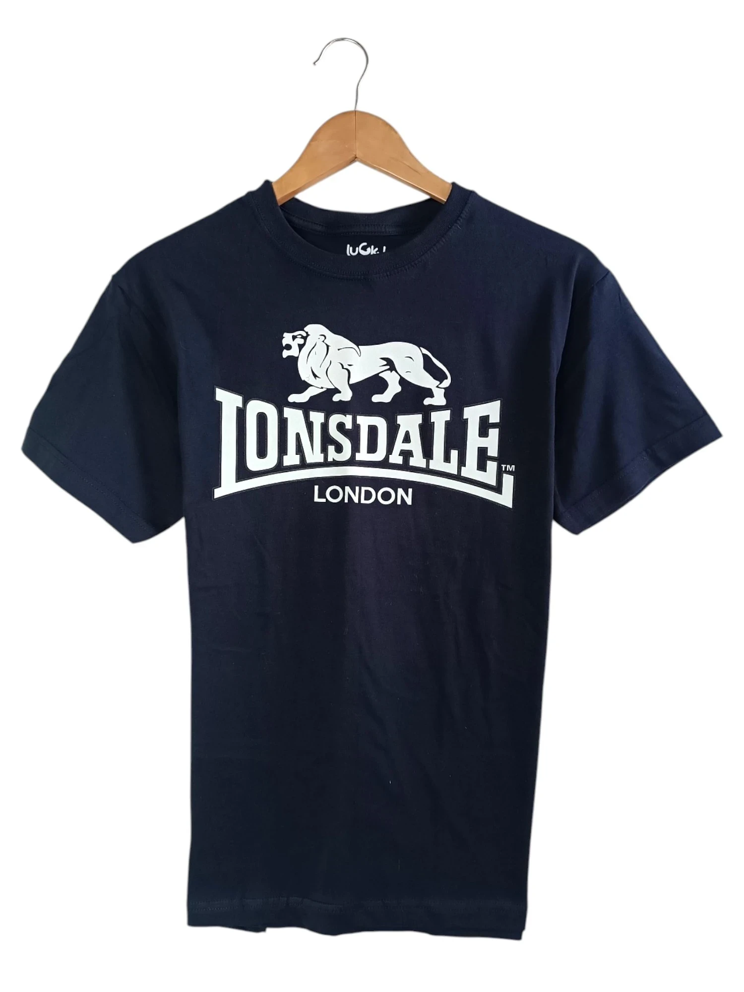 Camiseta azul oscuro estampado 