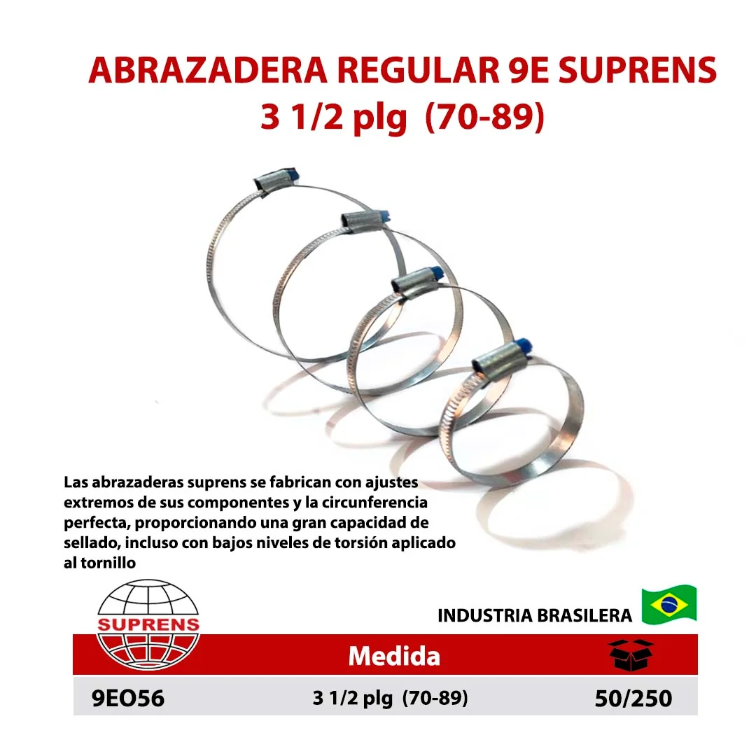 ABRAZADERA Estampada 9E SUPRENS 3 1/2" (70-89)