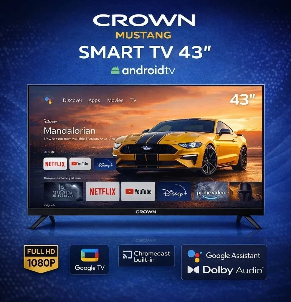 SMART TV CROWN MUSTANG 43" C/ANDROID*
