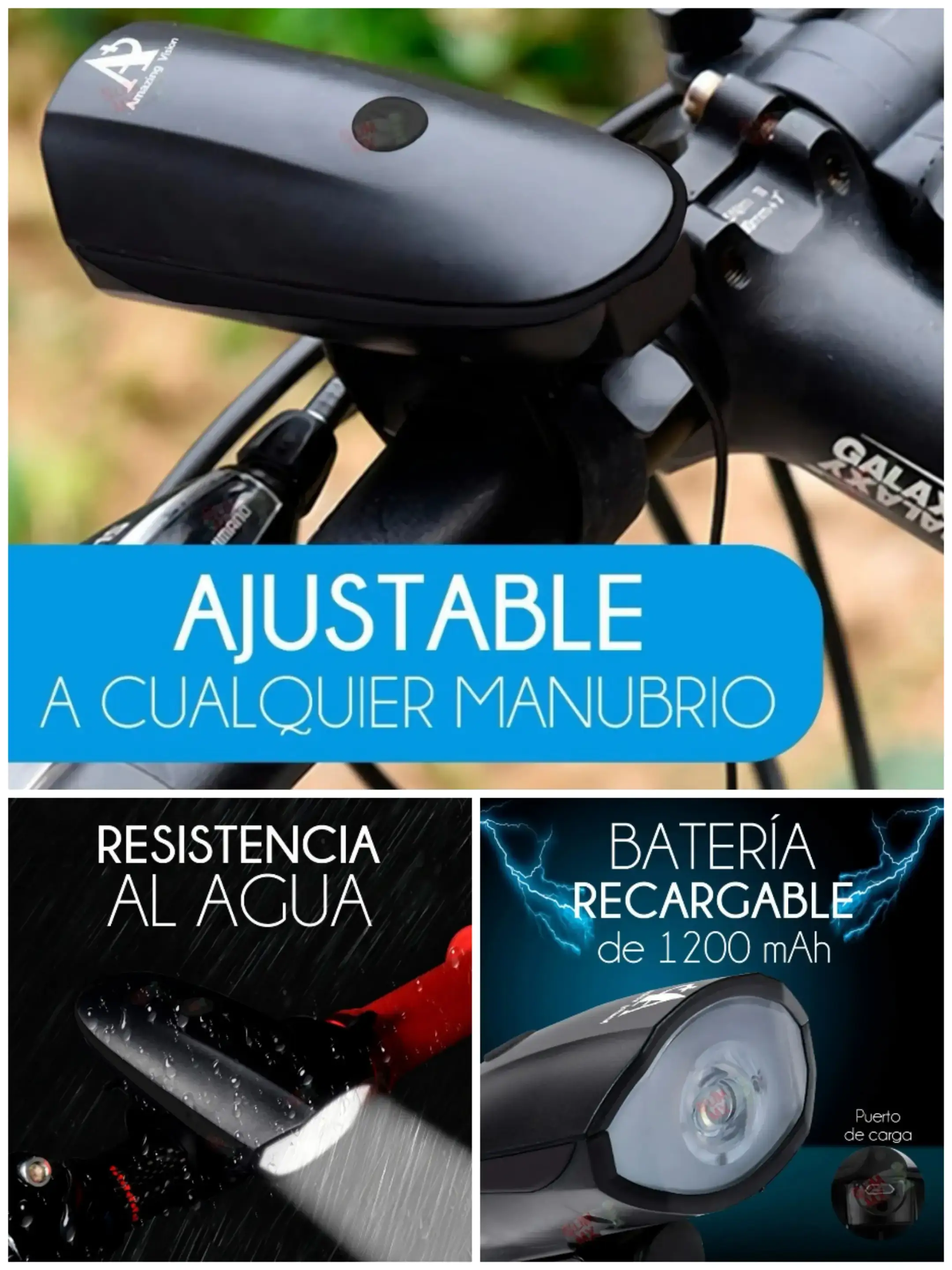 Linterna Led Para Bicicleta  2