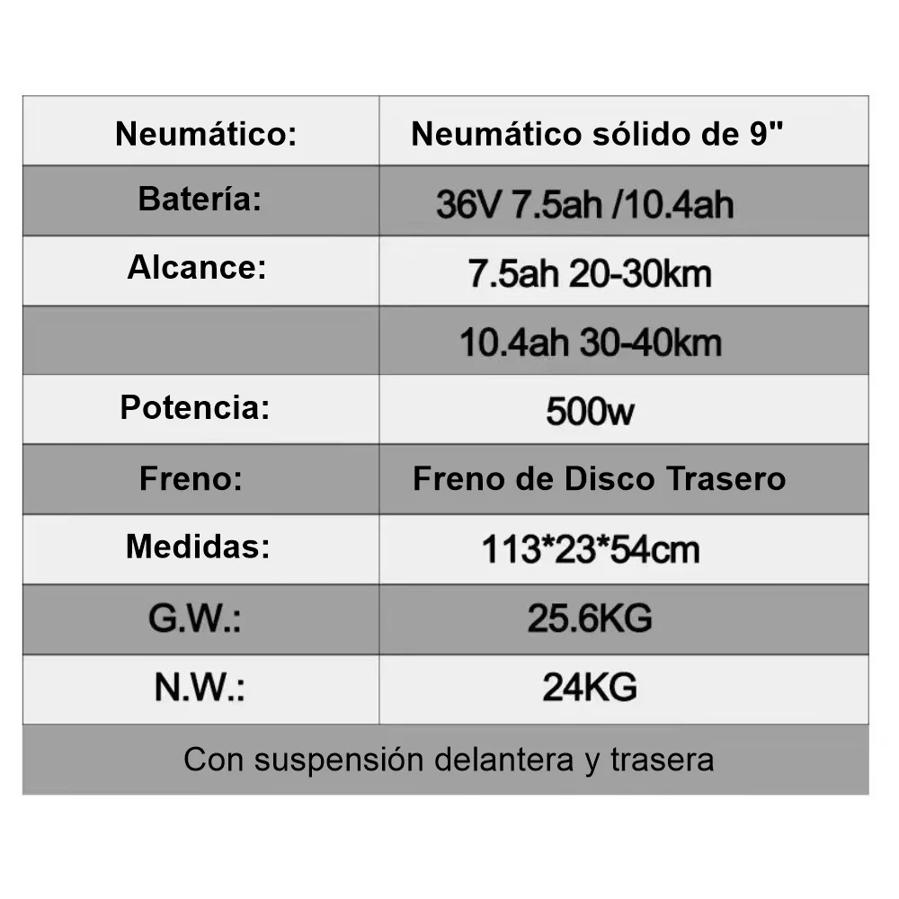 Scooter Eléctrico Adultos 500w 36v-15ah Bluetooth App SWENAT 8