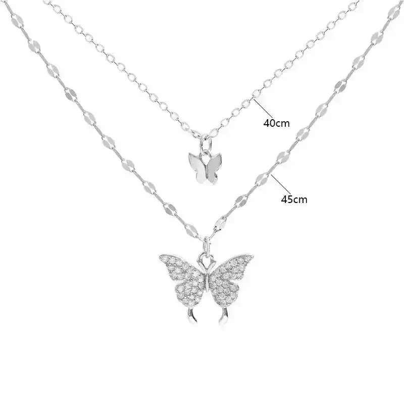 Collar Monarca Plateado REF: C03 4