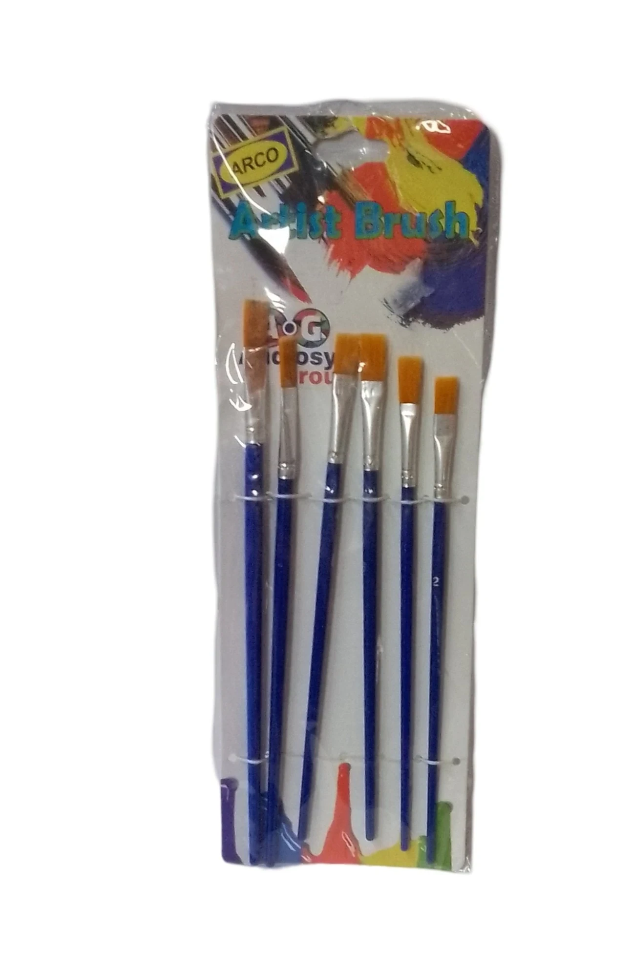 Pincel estuche c/6 planos 