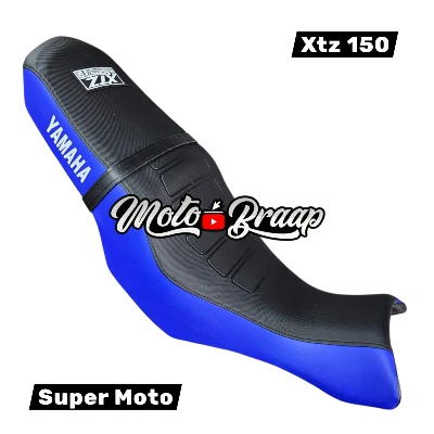 TP XTZ 150 Forro Tapizado Super Moto negro azul DW