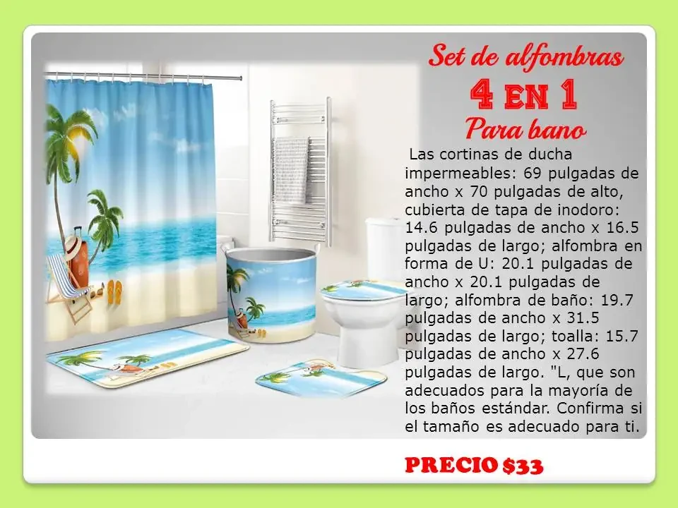 Set de alfombras para baño 