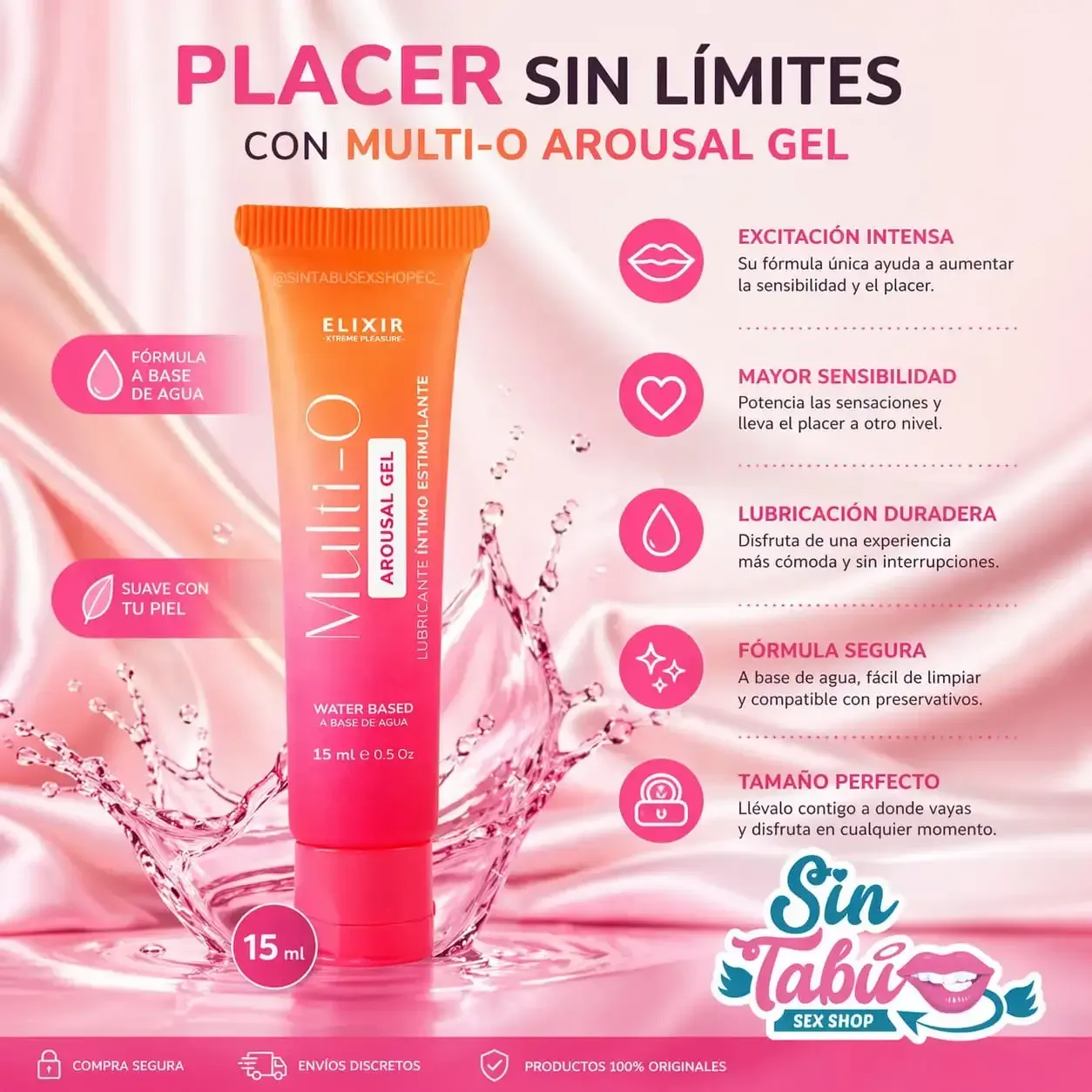 LUBRICANTE  MULTIORGASMOS DE 15 ML