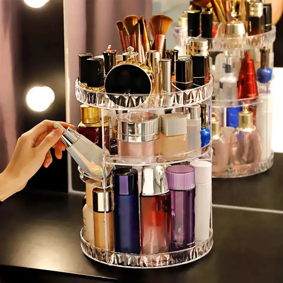 Organizador de maquillaje giratorio