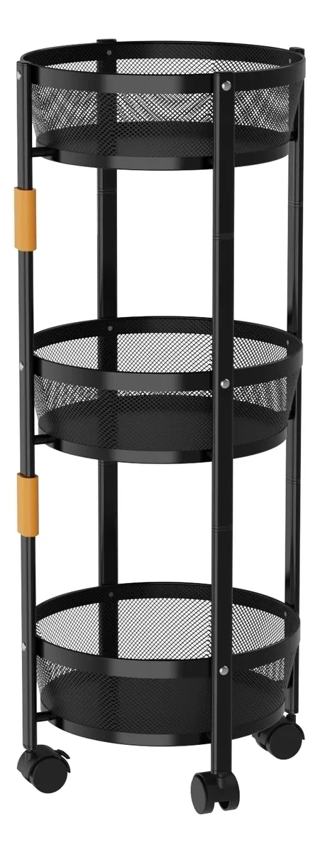 CARRITO CIRCULAR 3 ESTANTES PLEGABLE CON RUEDAS (RY810195) 2