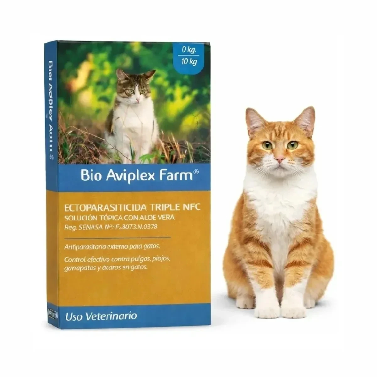 Pipeta Antiparasitaria Para Gatos Bio Aviplex Farm Triple Nfc