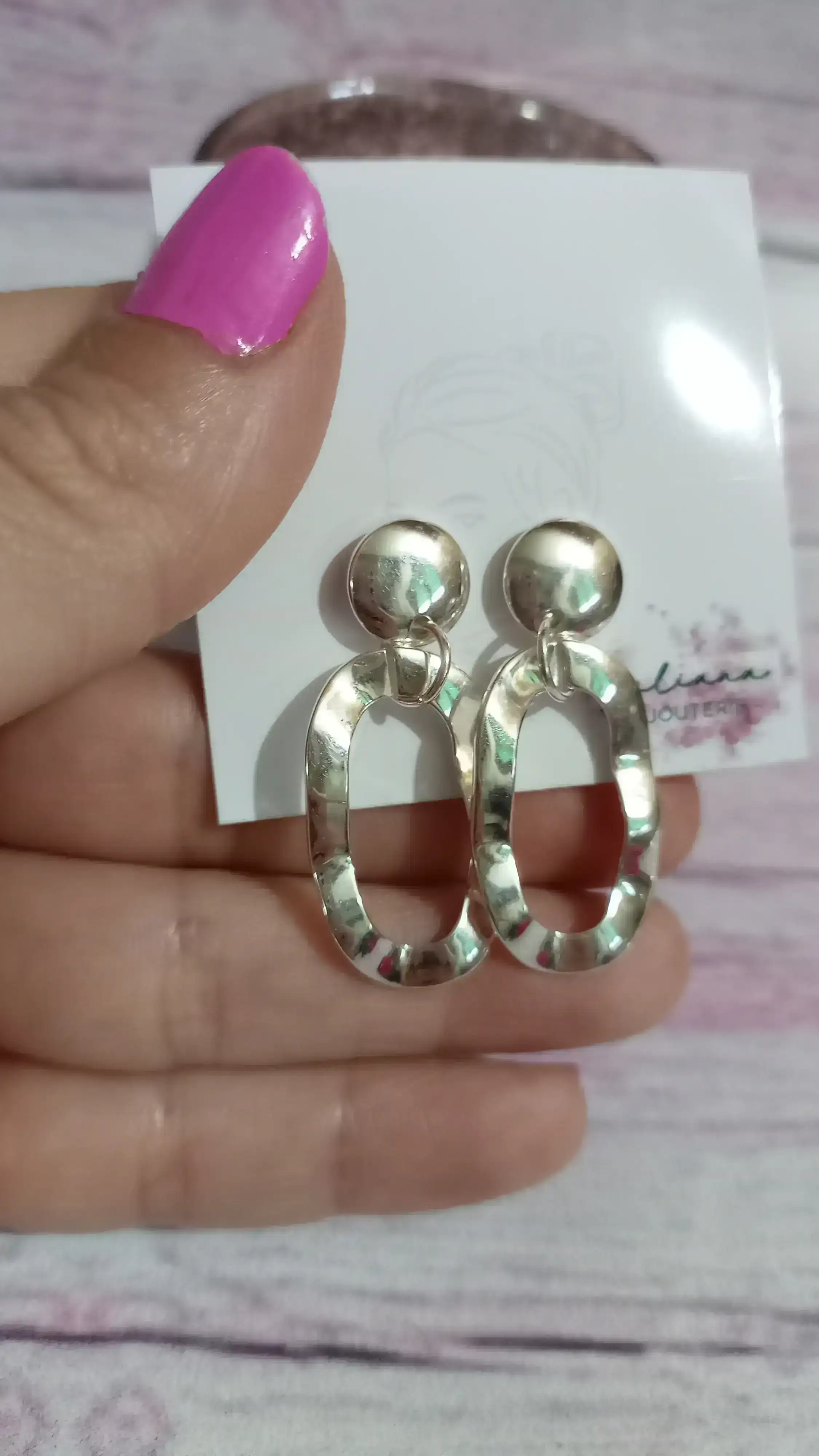 Aros pasantes de acero blanco