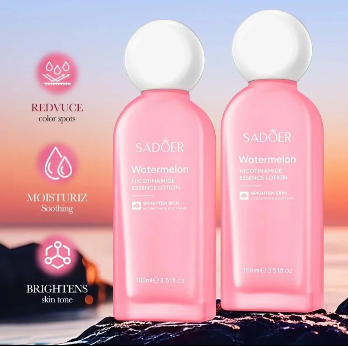 ✨ SADOER Watermelon Niacinamide Essence Lotion – 100 ml ✨ 4