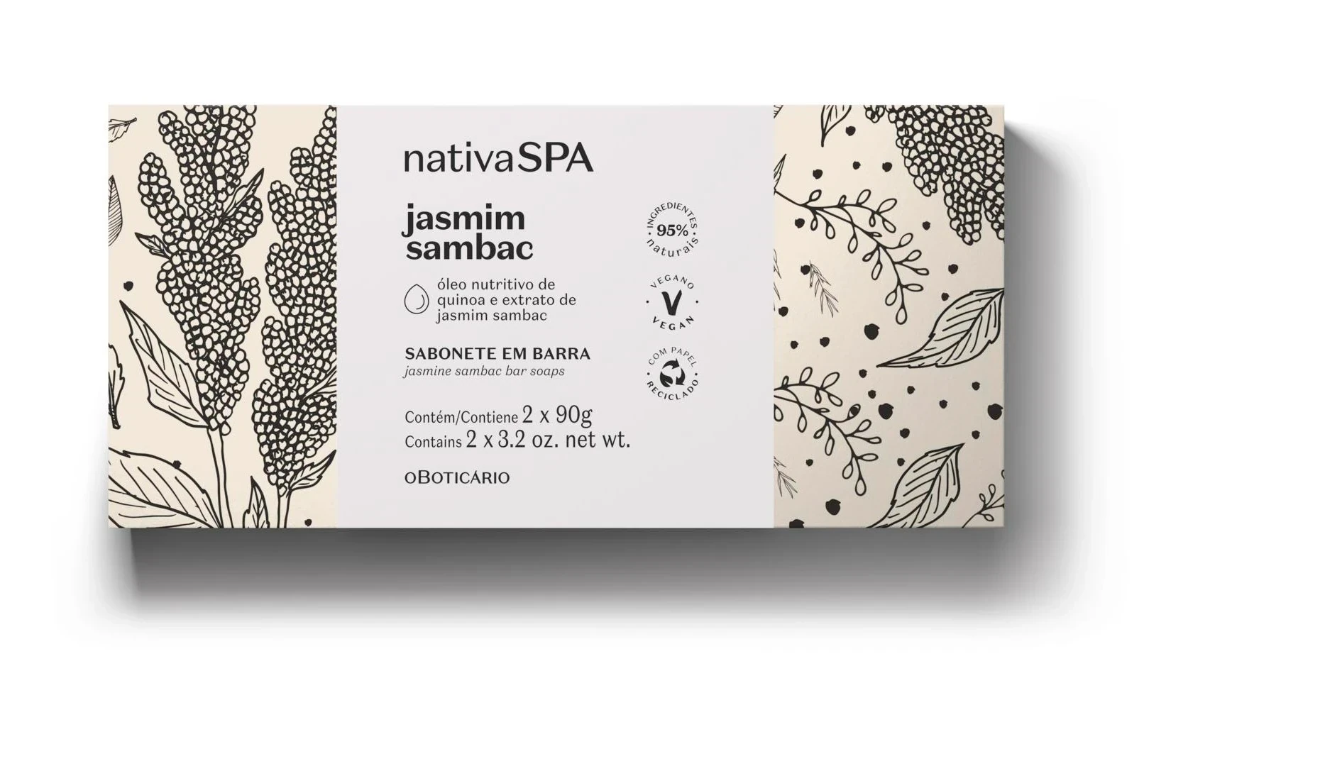 Nativa SPA Jabón en Barra Jasmine Sambac, 2x90g 3