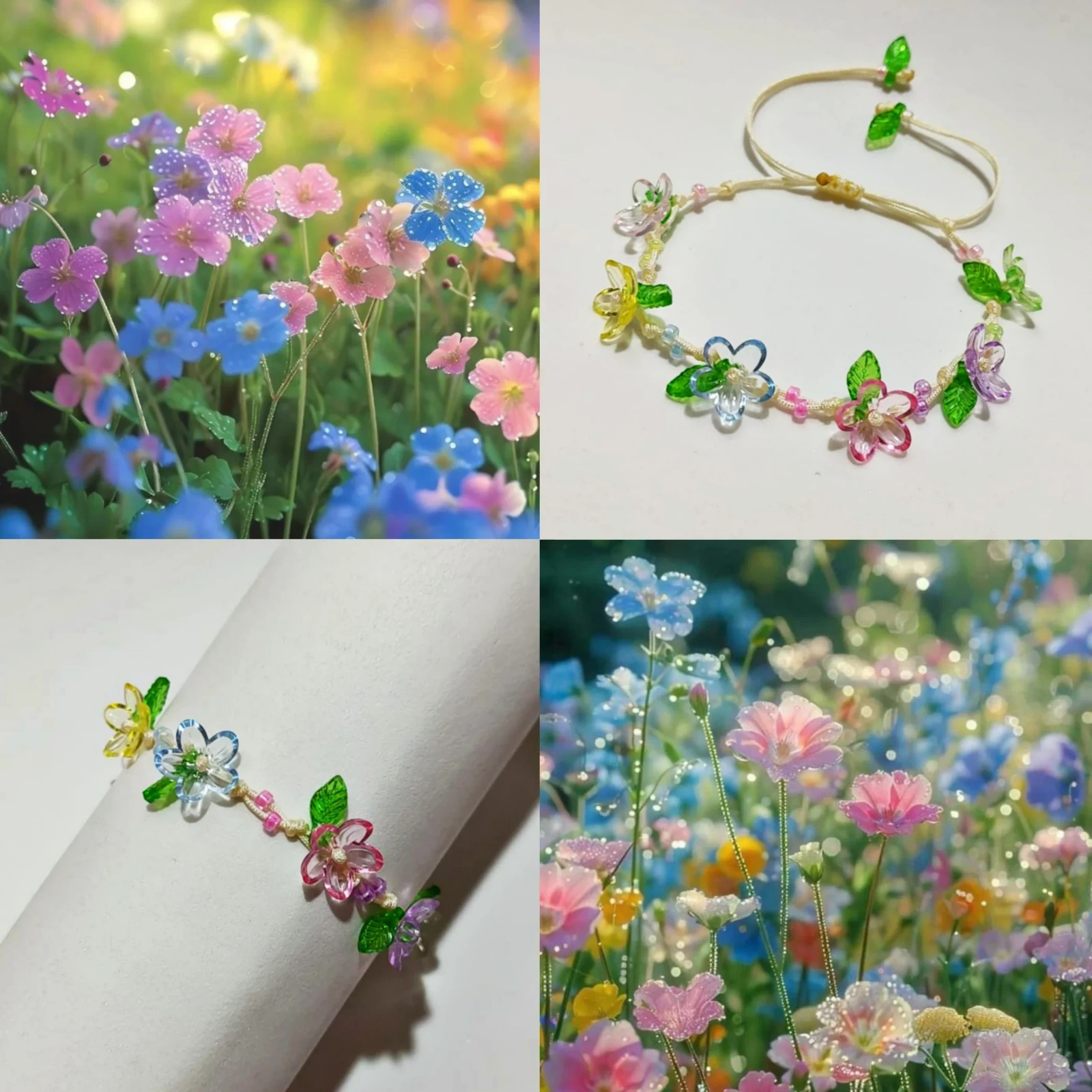 Pulsera de Flores de Colores