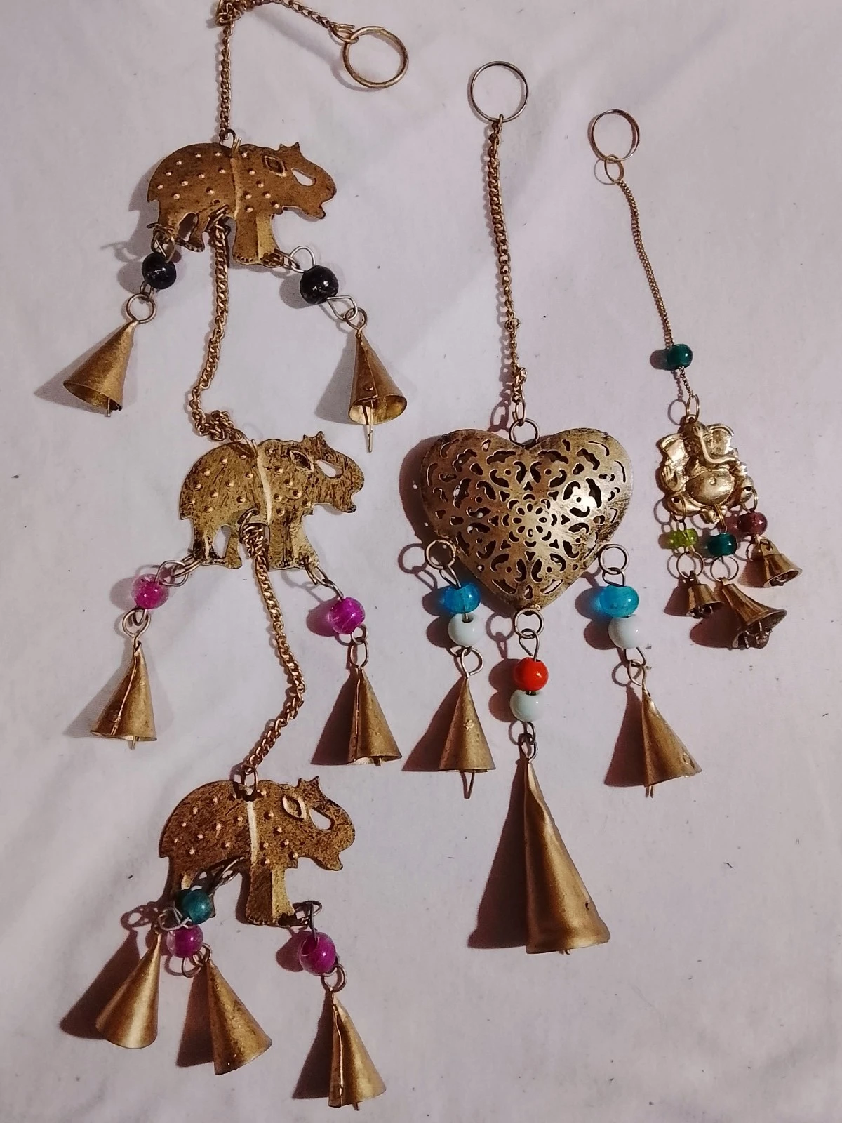 LIQUIDACIÓN lote de 3 colgantes, 2 metalicos y uno de bronce