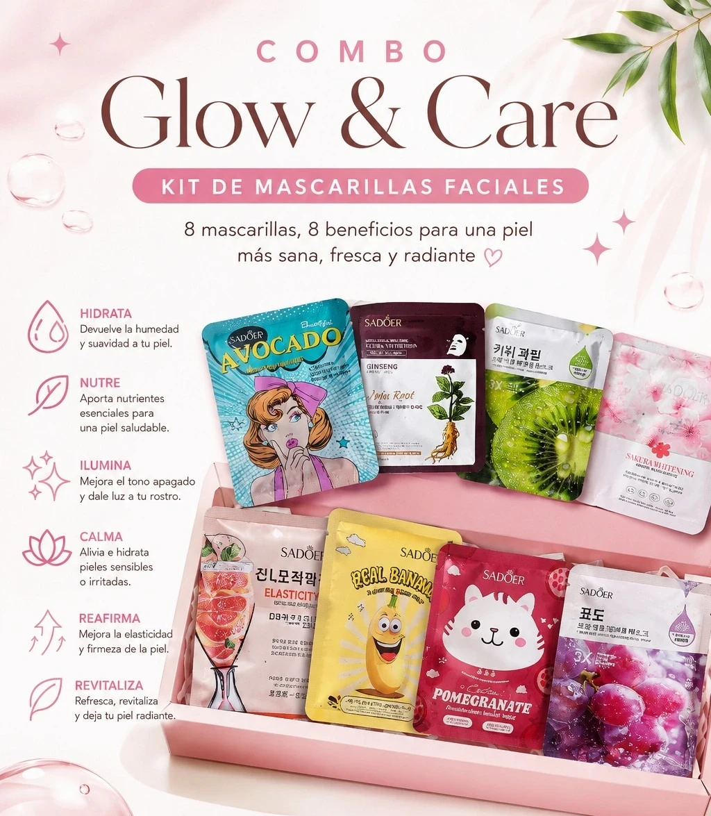 kit glow & care mascarillas