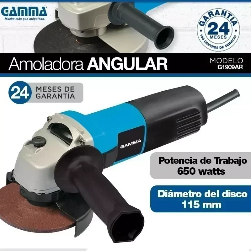 Amoladora Angular Gamma G1909ar 650w 4-1/2'' 115mm 11000rpm