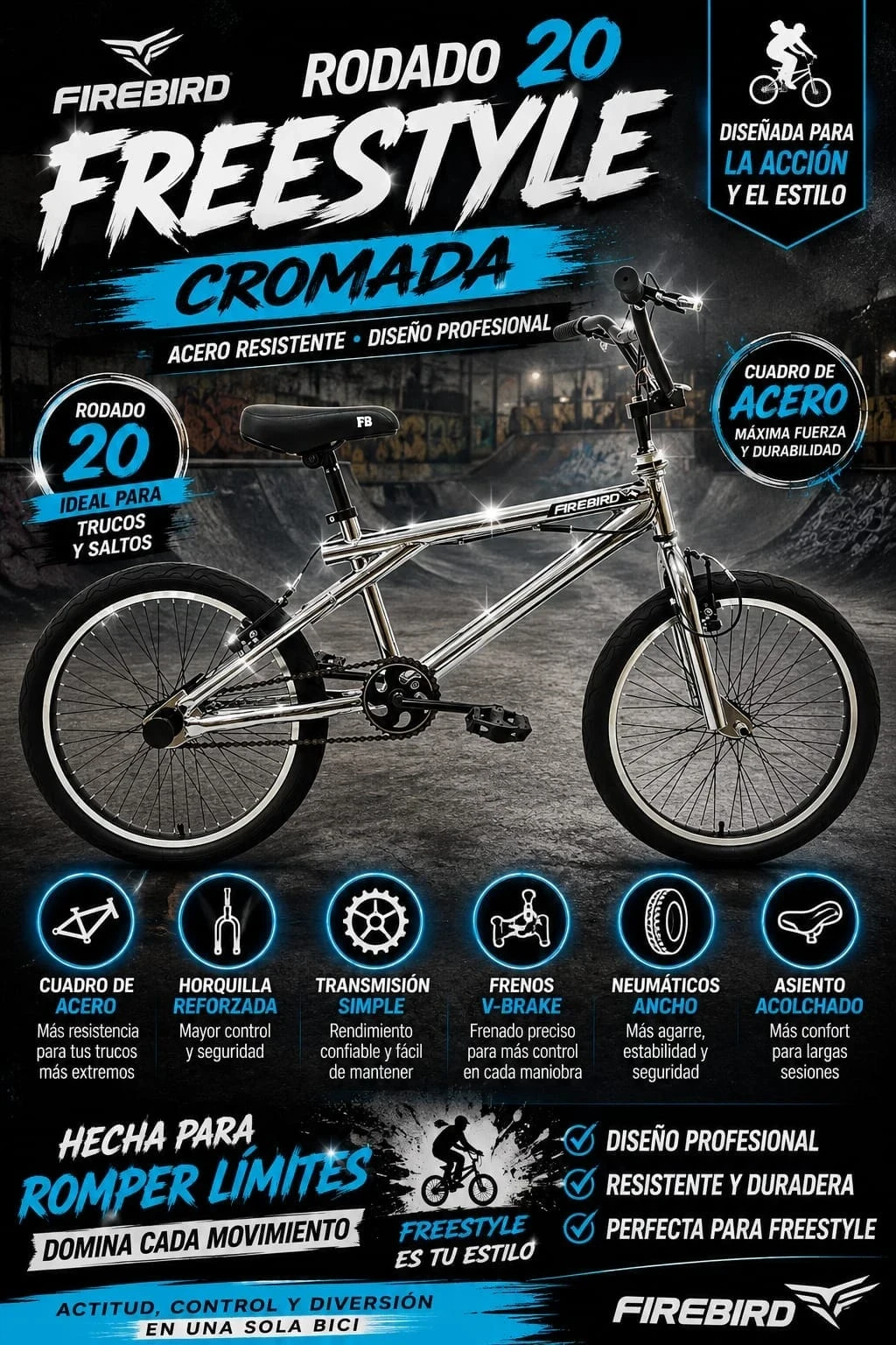 Bicicleta Firebird R20 Acero 