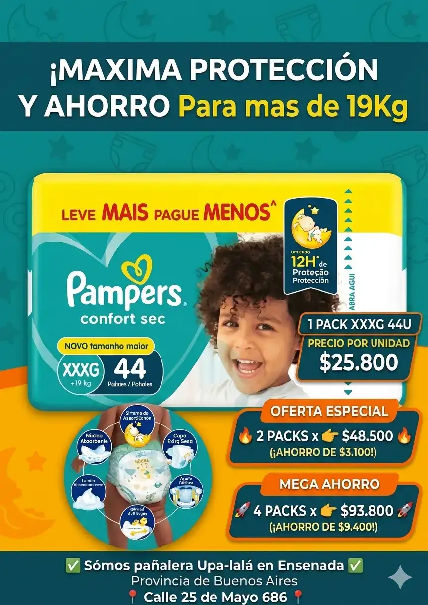 Pampers Xxxg x 44u.