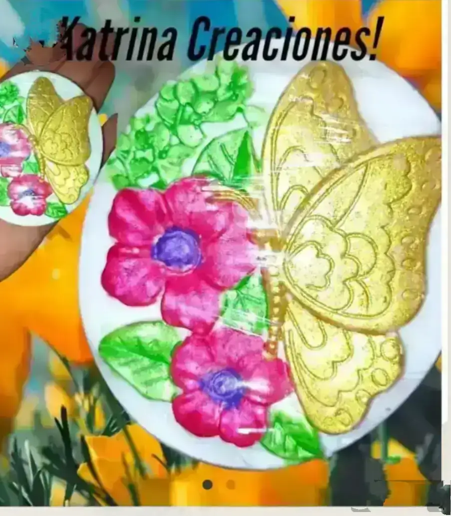 Jabones en 3 D mariposas y flores. 3
