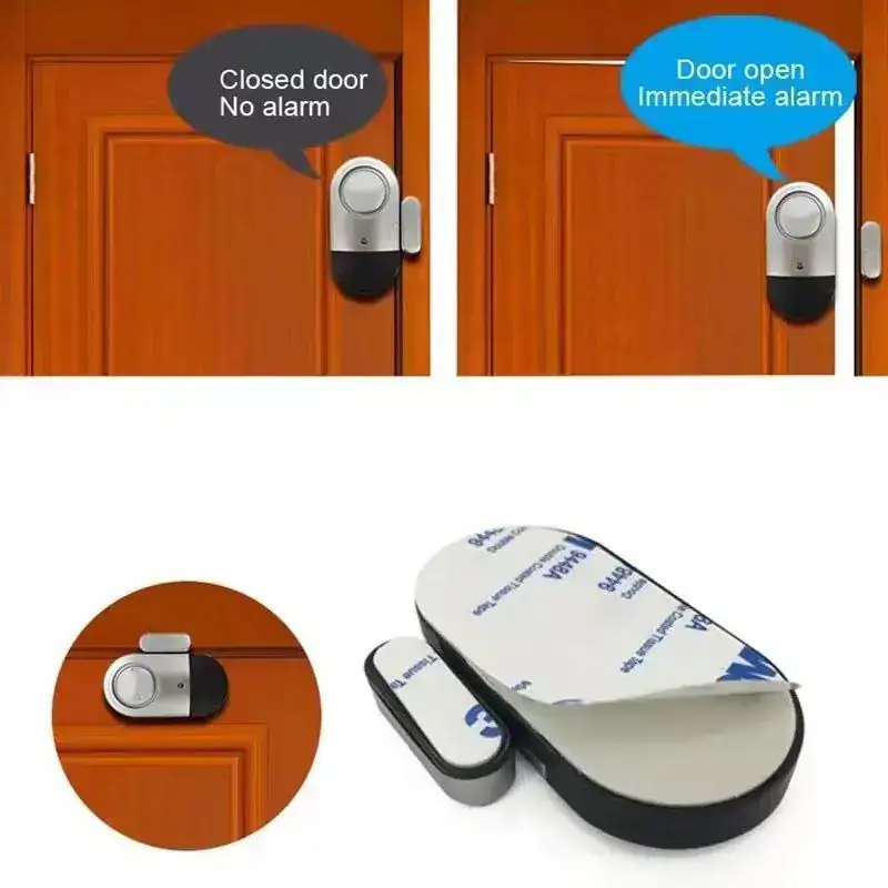 SENSOR ALARMA MAGNETICA DE SEGURIDAD INALAMBRICA PARA PUERTAS Y VENTANAS