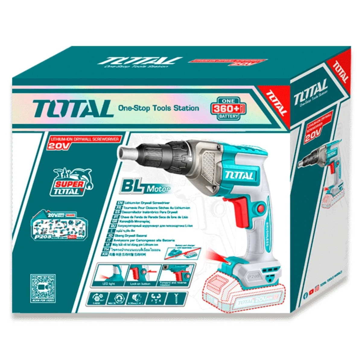 TDSLI20428 Atornillador para drywall 1/4" 30nm 20v (cabezal solo) total