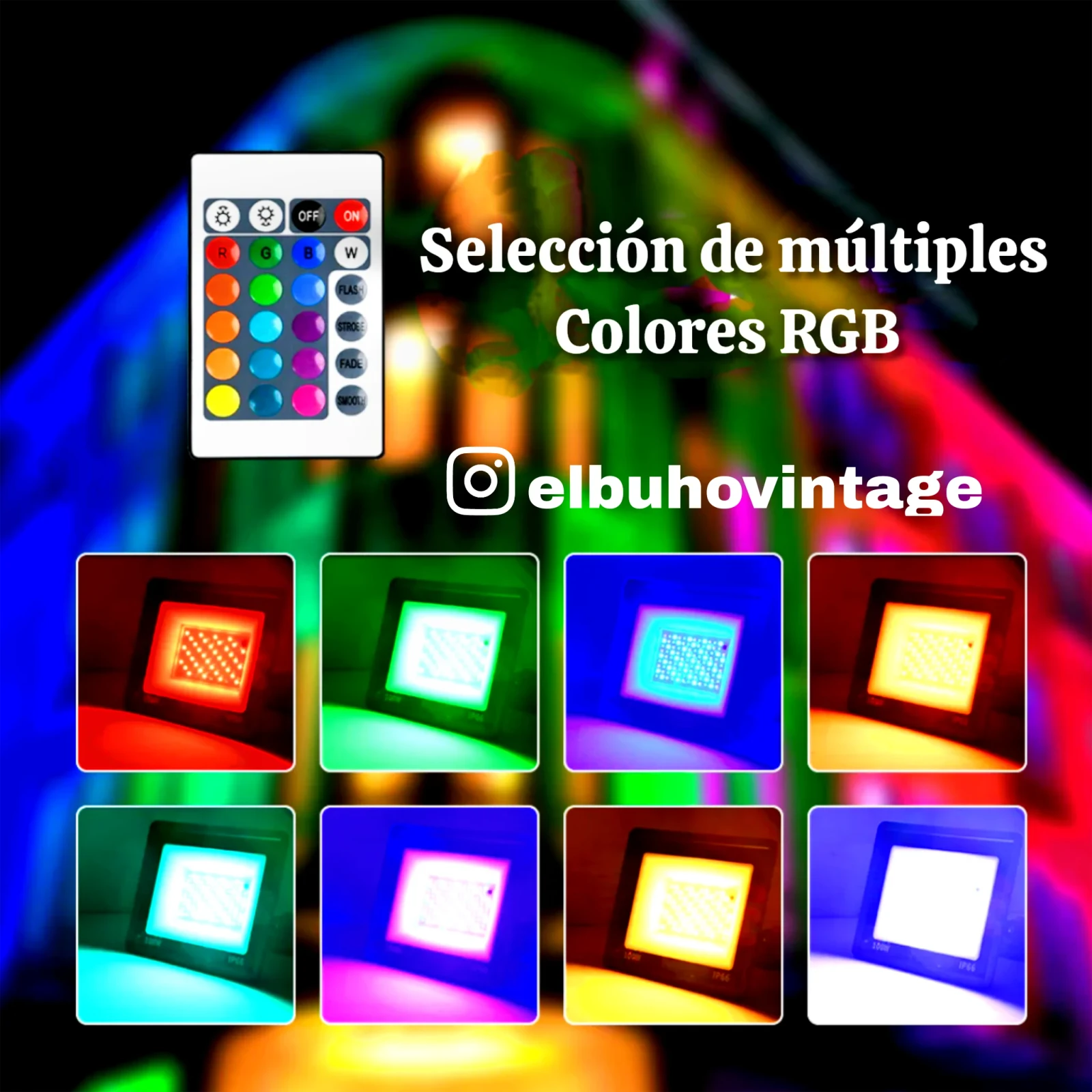 Reflector LED RGB 50w y 100w 4