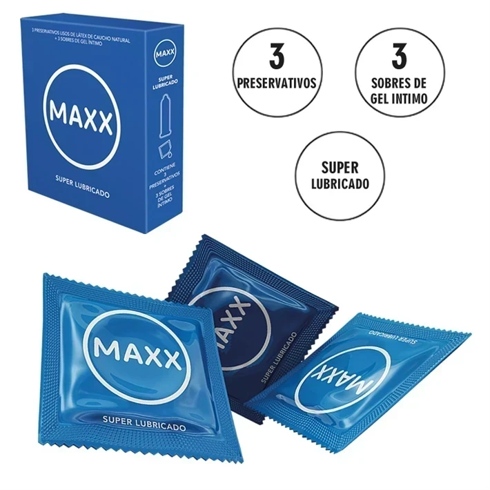 PRESERVATIVOS SUPER LUBRICADO MAXX x3 UN