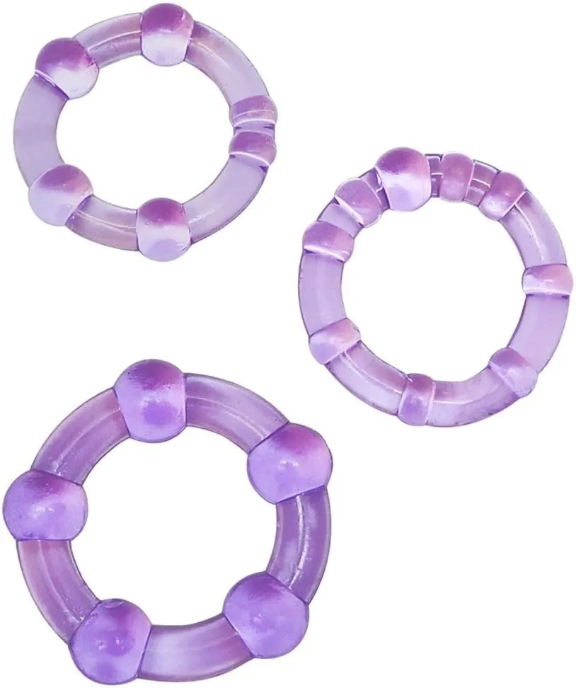 Beaded Cockrings Purple 2