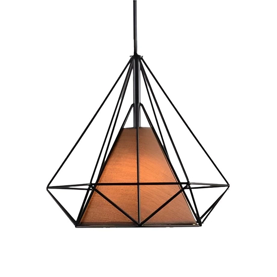 LAMPARA COLGANTE, LINEA INDUSTRIAL, 25*24.5CM, E27 1, METAL, NEGRO + CAFE 4