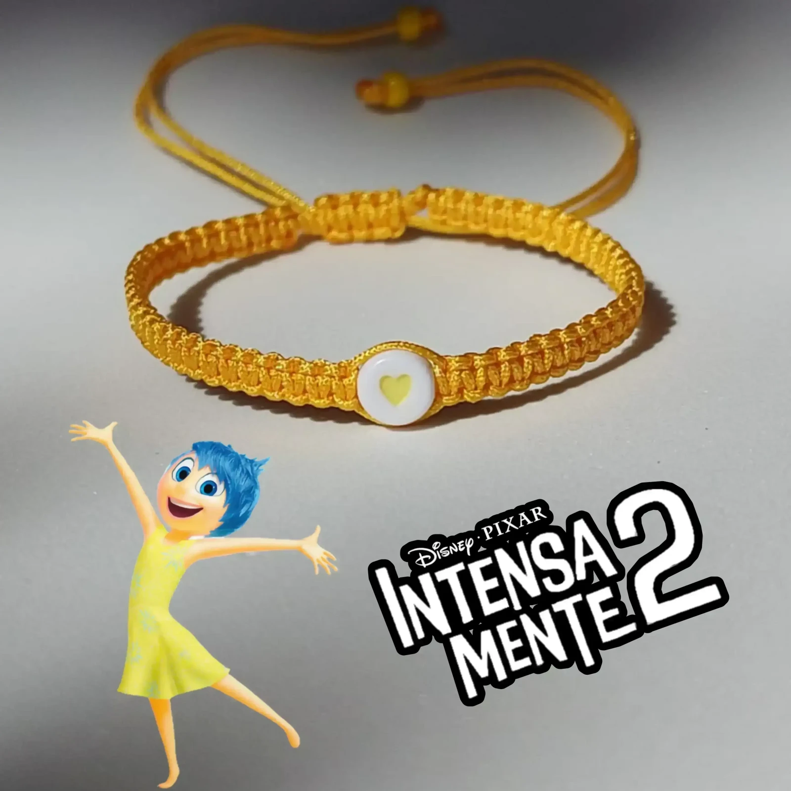 Pulsera Tejida de ALEGRÍA (Intensamente 2)