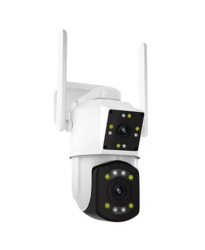 Cámara De Seguridad ORYX Doble Lente Hd Wifi Exterior Interior  