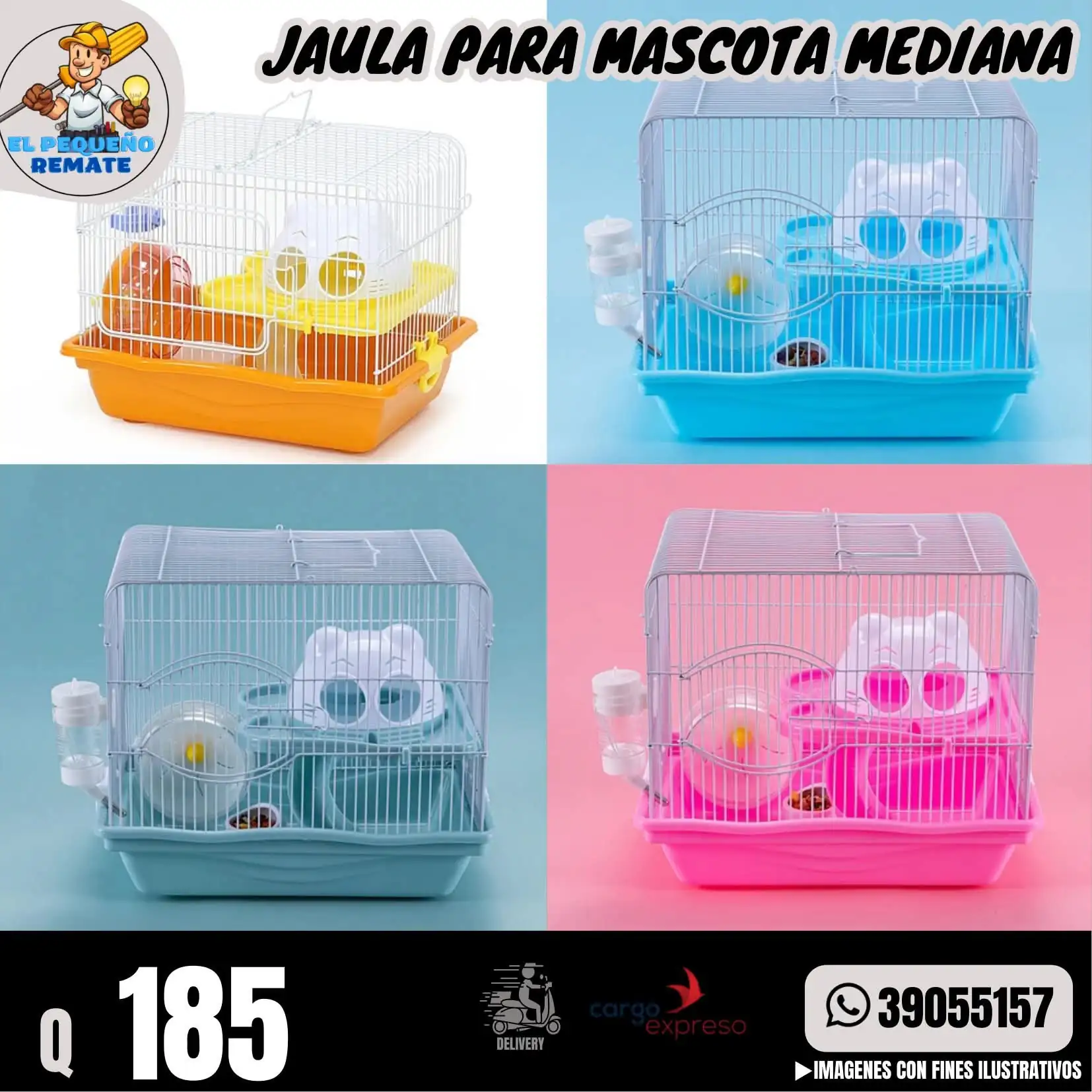 JAULA PARA HÁMSTER MEDIANO 4