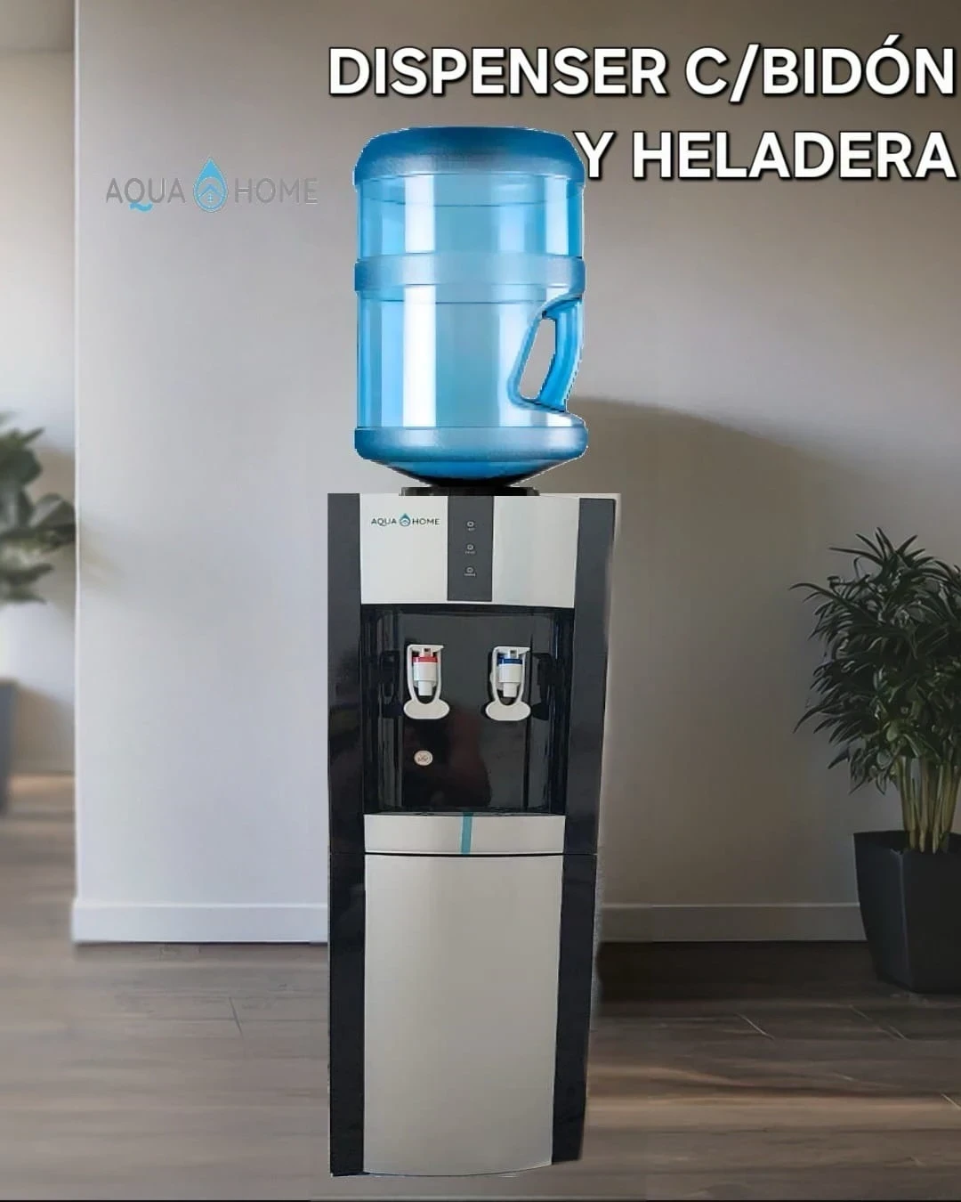 DISPENSER AGUA PARA BIDÓN AQUA HOME FRIO/CALOR C/HELADERITA