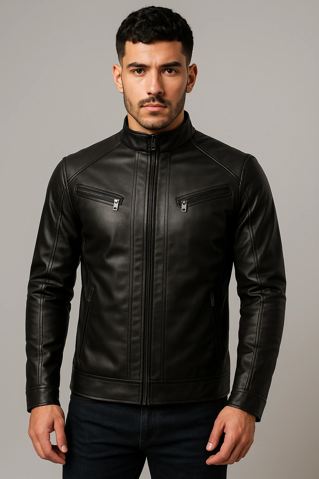 Chaqueta Cuero clásica hombre 2