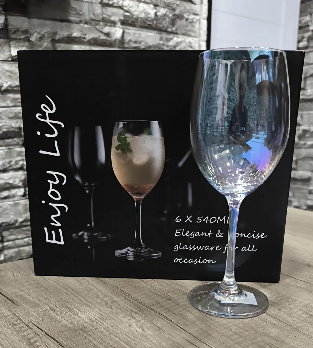  🥂 *JUEGO DE COPAS "ENJOY LIFE" 540ML X 6