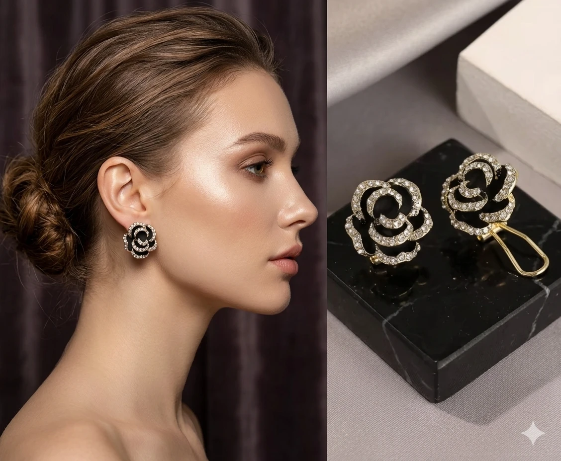 Aretes flor 