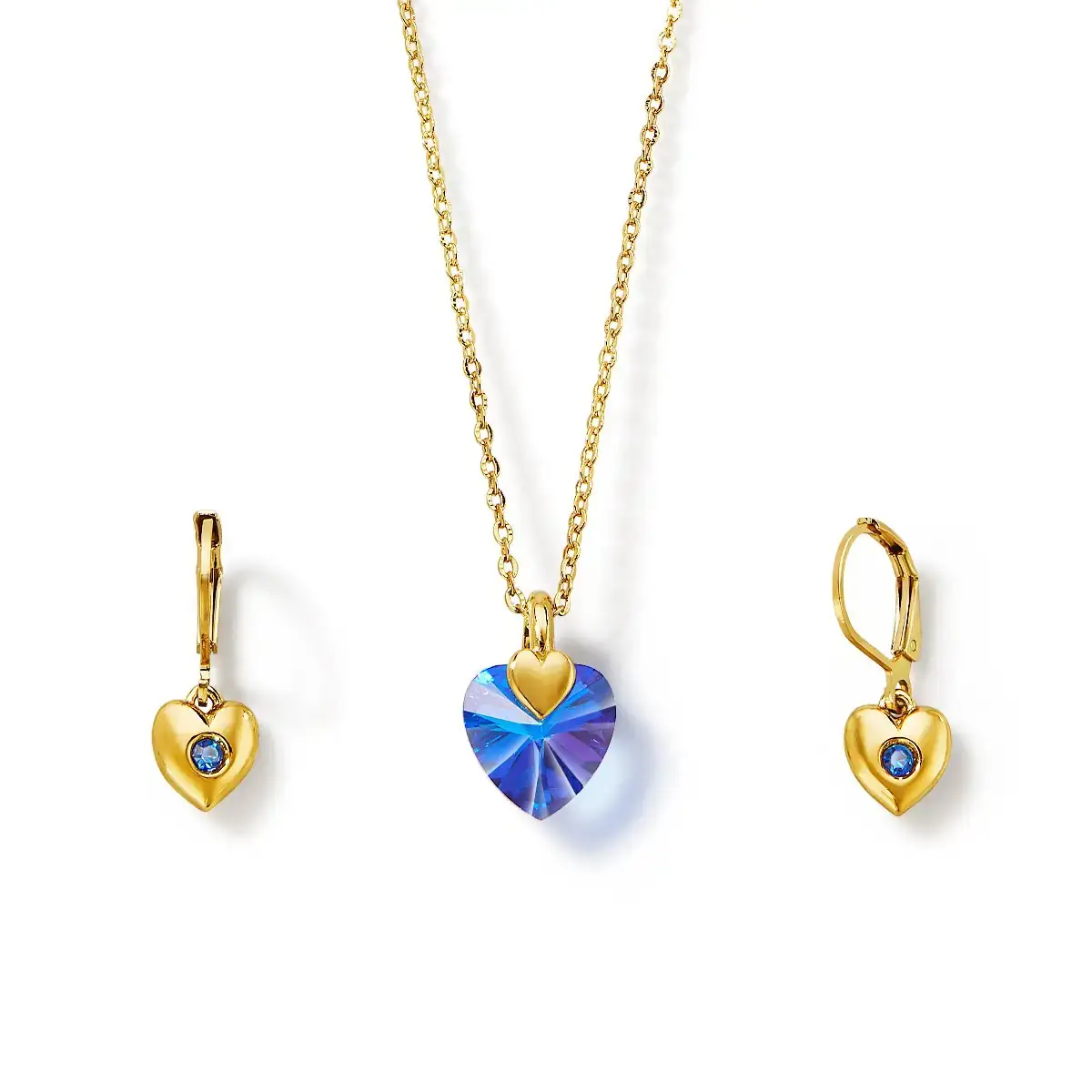 Frozen Heart estuche collar + aretes 