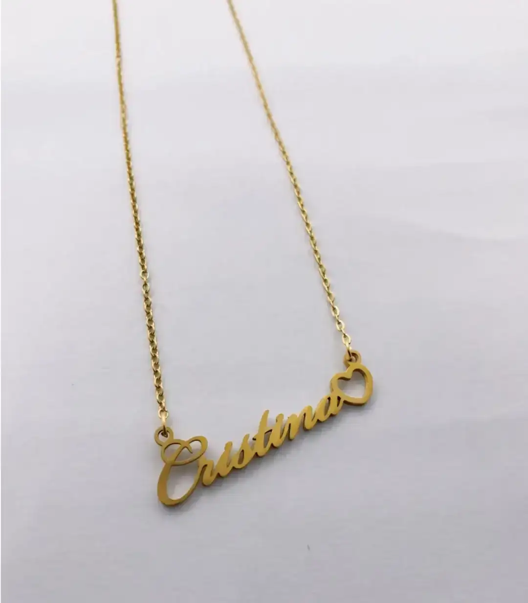 Cadena nombre corazón  3