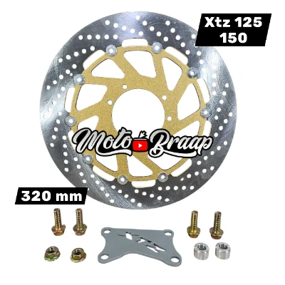 DIS Xtz 125 /DIS Xtz 150 / DIS Dt 125 Disco de freno delantero 320 mm ArenaIncluye accesorios de instalación
