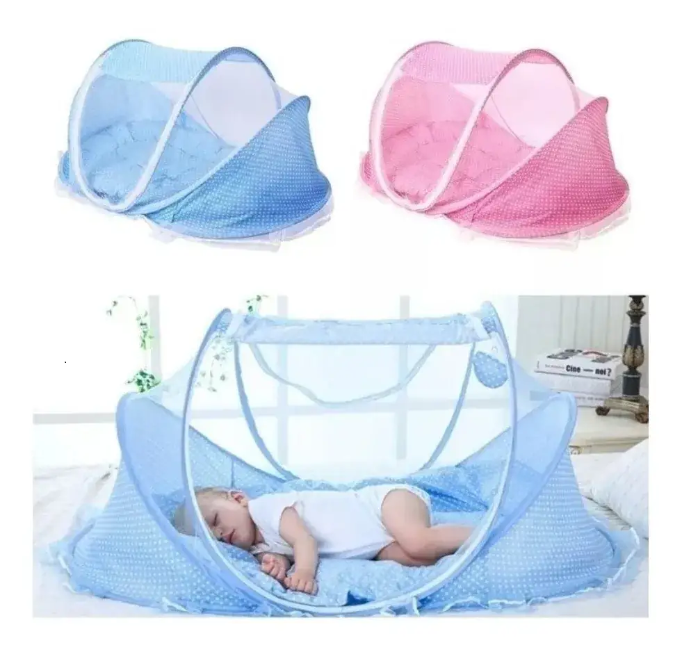 Cuna Moisés rosa y azul 