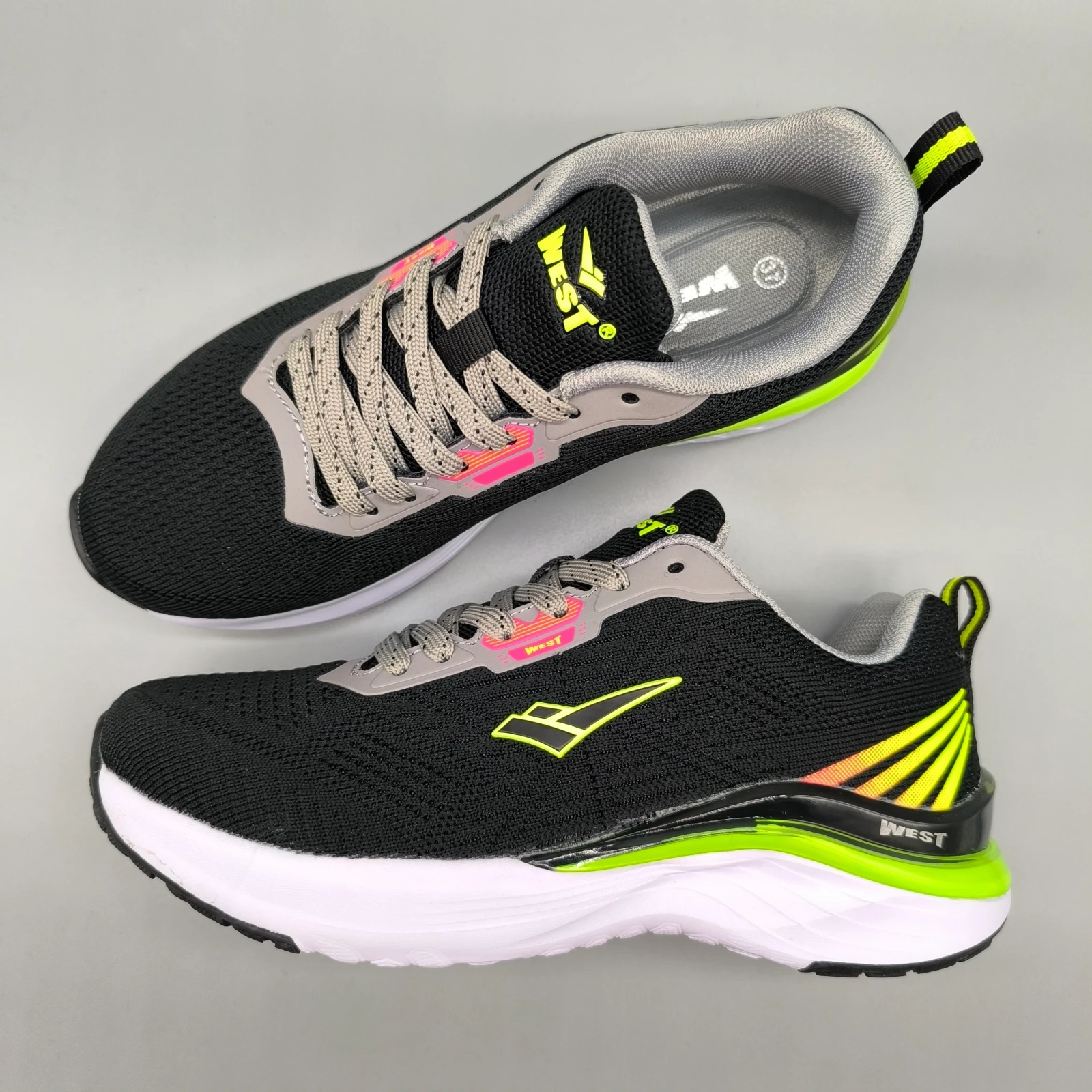 WEST DE DAMA BLACK/ LT GRAY/ LIME  4