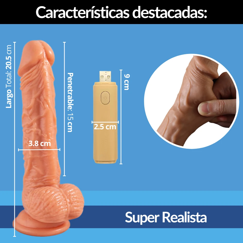 Vibrador realista térmico gama alta Dil101 -0  2