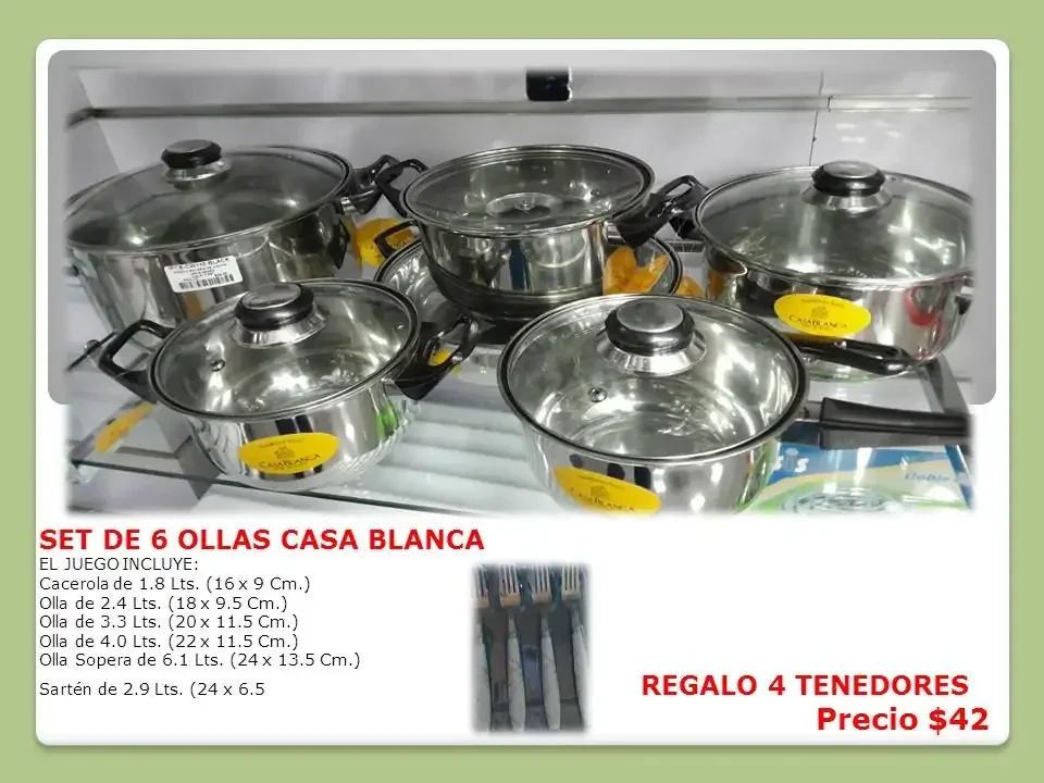 Set de ollas de acero 